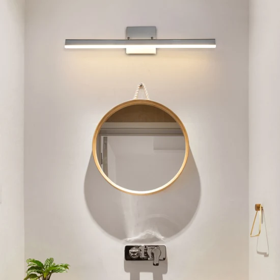 Masivel 심플한 라인 디자인 홈 장식 조명 LED 미러 헤드라이트 현대 거울 전면 벽 램프